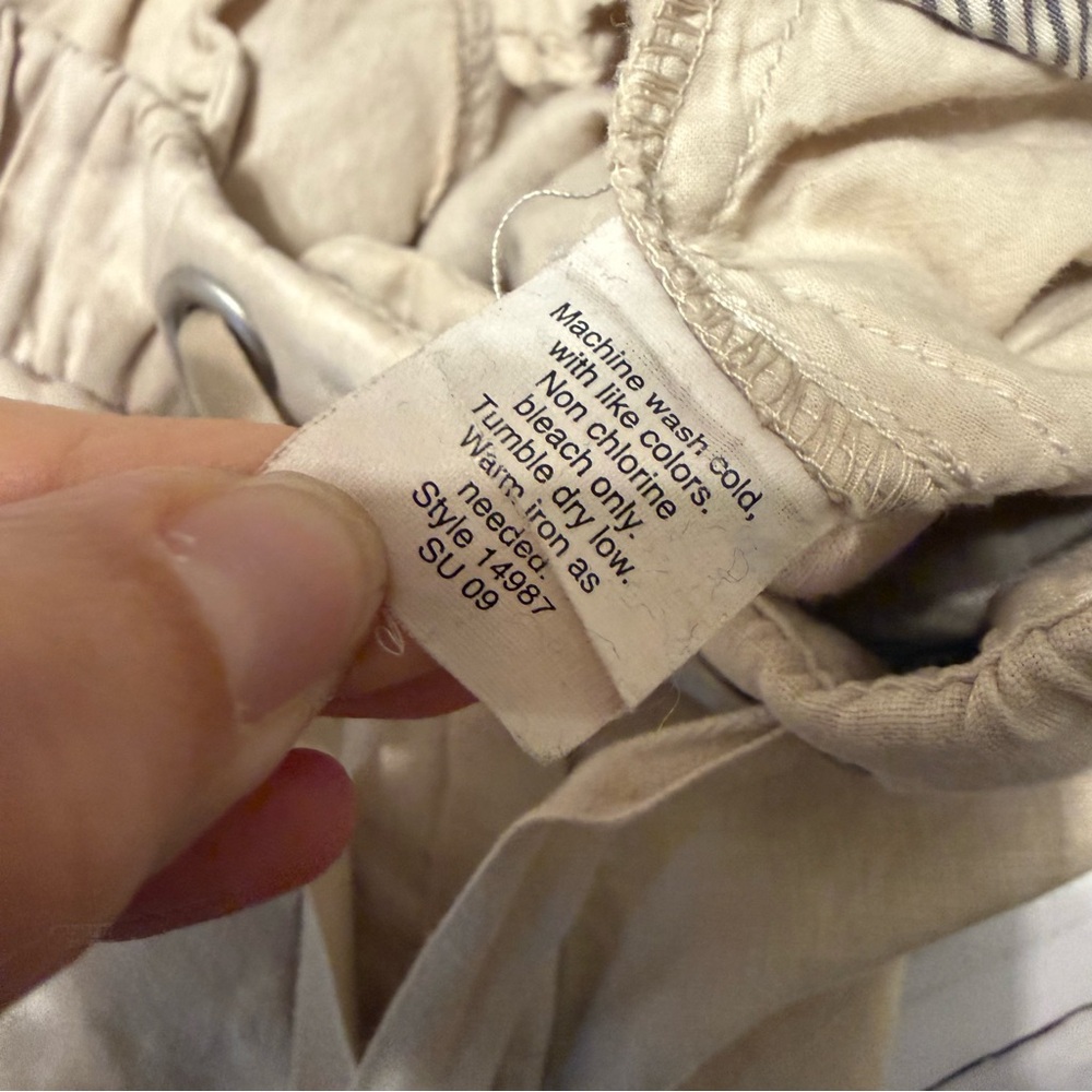 J. Crew Beige Linen Drawstring Joggers - Picture 4 of 8